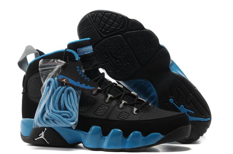 Hot On Sale Air Jordan IX (9) Retro Black Matte Silver University Blue